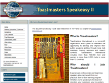 Tablet Screenshot of bouldertoastmasters.com